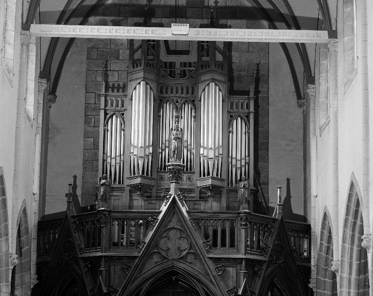 Orgue : buffet et instrument, tribune d'orgue, église paroissiale Saint-Pierre (Plouescat)