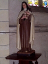 Statue, socle, tronc (petite nature) : sainte Thérèse de Lisieux