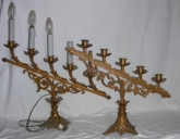 Paire 5 de Chandeliers d'église