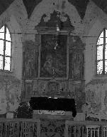 Retable et deux statues : Vierge à l'Enfant, saint Joseph, chapelle Saint-Joseph, la Ville Gros (Sérent)