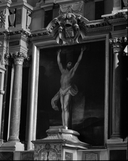 Tableau d'autel : Christ en croix, église paroissiale Saint-Georges (Châtillon-en-Vendelais)