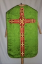Ornement vert 2 : chasuble, voile du calice, bourse du corporal