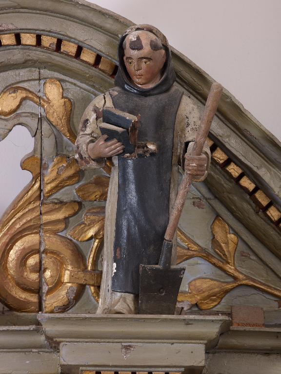 Statue : Saint Fiacre, église Saint-Martin (Saint-Martin-sur-Oust)