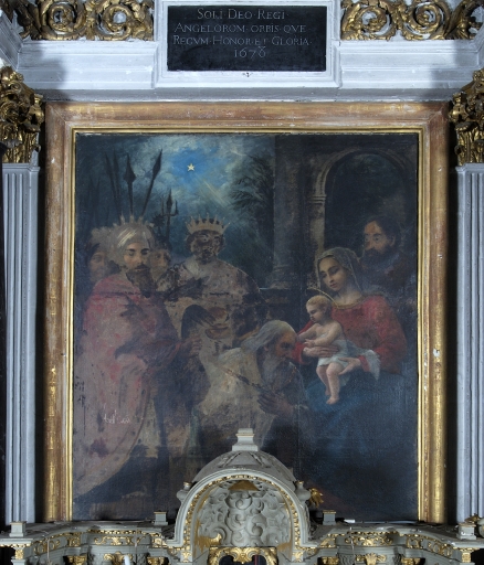 Tableau d'autel : Adoration des Mages