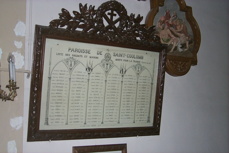 Tableau commémoratif des morts