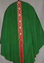 Ornement réversible 1 : chasuble, bourse de corporal, voile de calice
