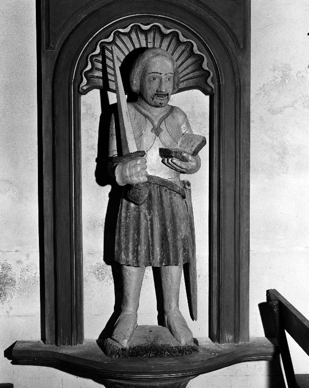 Statue : saint Éden, chapelle du Calvaire, dans le cimetière non étudié (Plouescat)