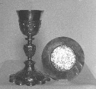 Calice & patène 1, église paroissiale de la Nativité de la Vierge (Les Fougerêts)