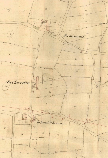 Alignement de maisons, la Chevretais (Montfort-sur-Meu)