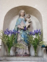 Statue de Vierge à l'Enfant : Notre-Dame-du-Saint-Rosaire