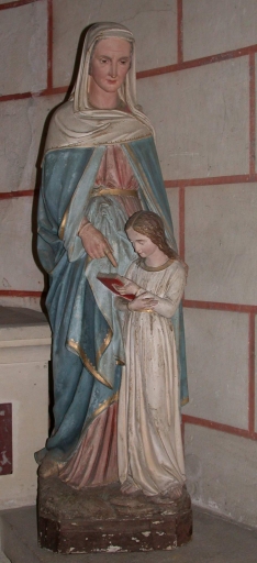 Statue : Education de la Vierge autel sud