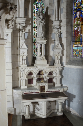 Ensemble de l'autel de sainte Anne : autel, tabernacle, retable, gradin d'autel