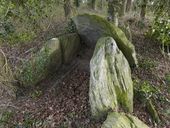 Allée couverte du Chêne Tord, appelée aussi Dolmen du Closier, à l'est de la Métairie (Caro)