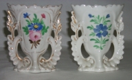 Paire 2 de vases d'autel