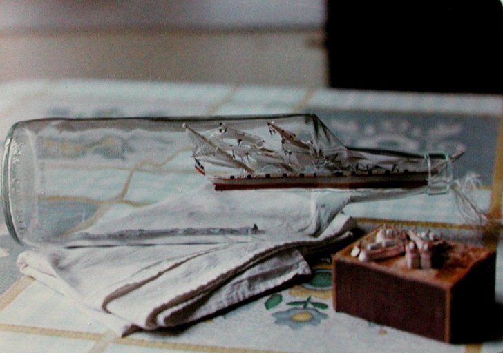 Maquettes de bateaux Cap-Horniers, sous globe