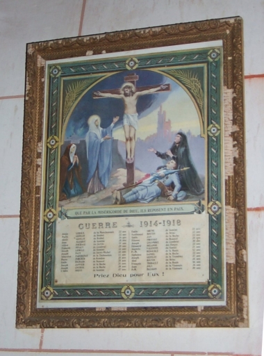 Tableau commémoratif des morts de la guerre 1914-1918