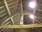 Charpente de la chapelle du château de La Villette (Saint-Brice-en-Coglès fusionnée en Maen Roch en 2017)