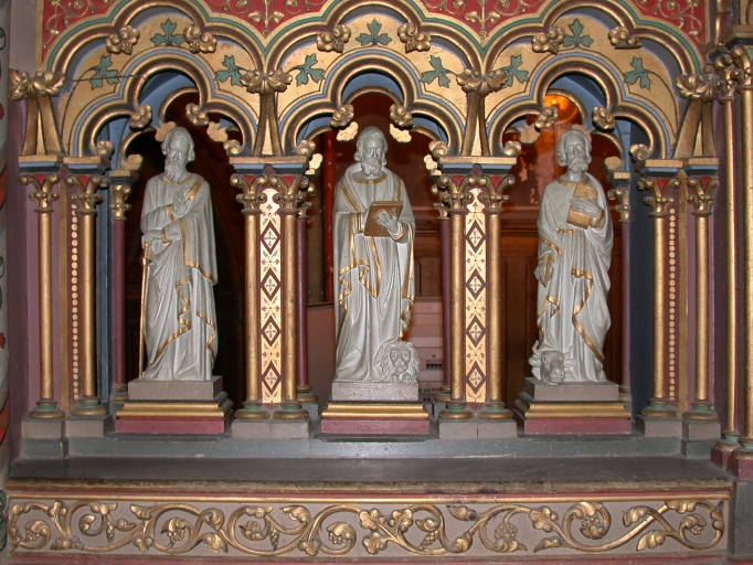 Ensemble de 6 statuettes : Les Evangélistes, saint Pierre, saint Paul