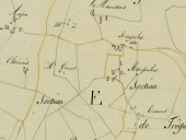 Écarts et village sur la commune de La Chapelle-de-Brain