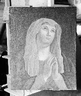 Ensemble de 2 tableaux : Vierge, Couronnement d'épines, basilique Notre-Dame-du-Roncier (Josselin)