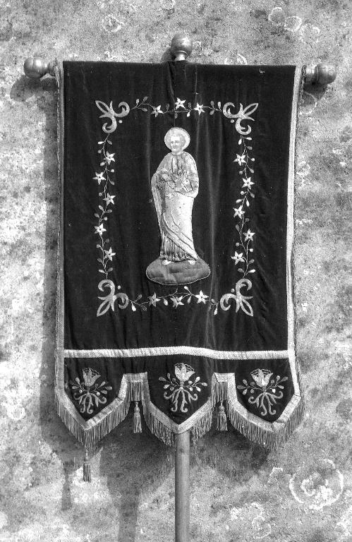 Bannière de procession paroissiale : saint Pierre, Saint Paul, église paroissiale Saint-Pierre (Plougar)