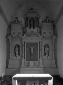 Autel, retable, tabernacle, cadre (maître-autel, retable architecturé, retable à ailes, tabernacle architecturé, tabernacle à ailes), église paroissiale Saint-Pierre, Saint-Paul (Montreuil-sous-Pérouse)