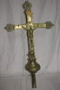 Croix de procession, hampe et pied de croix