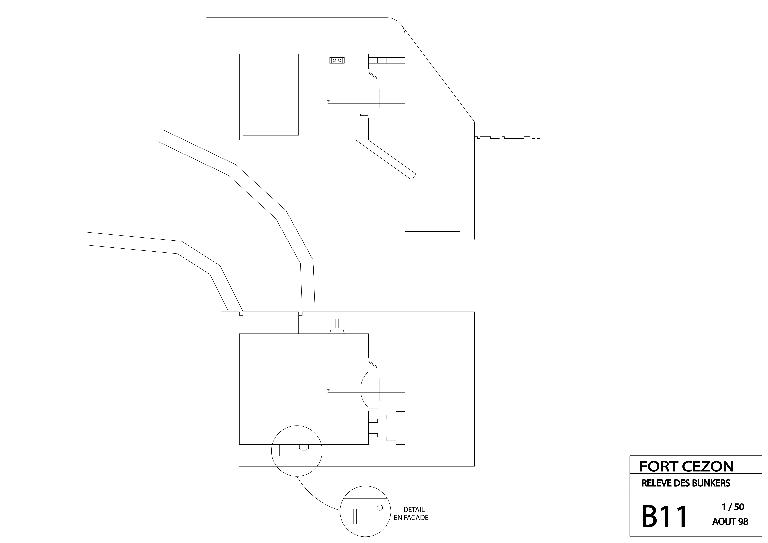 Casemate "SK" (Sonder Konstruction) pour arme mixte (canon antichars et mitrailleuse), dans le rempart au Nord, Ile Cézon (Landéda)