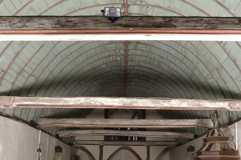 Décor de charpente : 7 entraits et lambris de couvrement