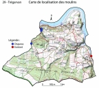 Les moulins sur la commune de Trégarvan