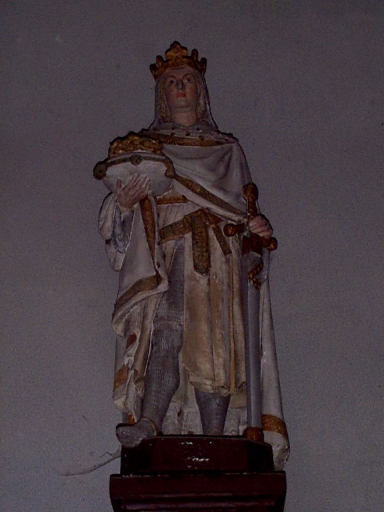 Statue, socle (petite nature) : saint Louis