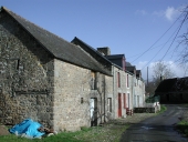 Alignement de 2 maisons, les Coudrets (Lanhélin fusionnée en Mesnil-Roc'h en 2019)