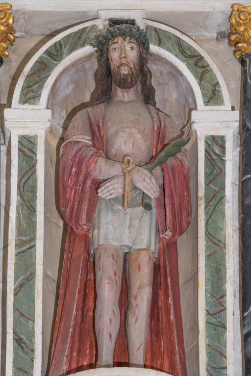 Statue : Christ aux outrages, Eglise Saint-Golven au vieux bourg (Taupont)