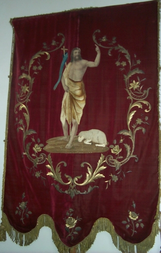 Bannière de procession : saint Jean-Baptiste, Immaculée Conception