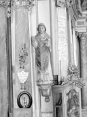 Statue (d'applique, petite nature) : saint Mathurin, chapelle Notre-Dame-de-Carmes (Neulliac)