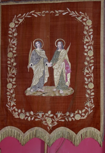 Bannière de procession : Saint Crépin, Saint Crépinien, Assomption