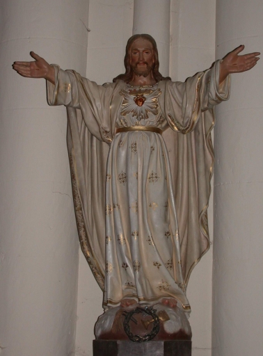 Statue sur culot : Sacré Coeur