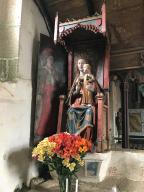 Statue : Vierge à l'Enfant, chapelle Saint-Fiacre (Melrand)