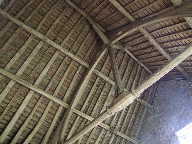 Charpente du temple ou chapelle de La Coëfferie (Messac fusionnée en Guipry-Messac en 2016)