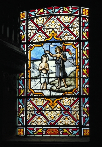 Verrière à personnages de la baie 7 : Baptême du Christ