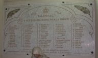 Tableau commémoratif des morts de la guerre 1914-1918