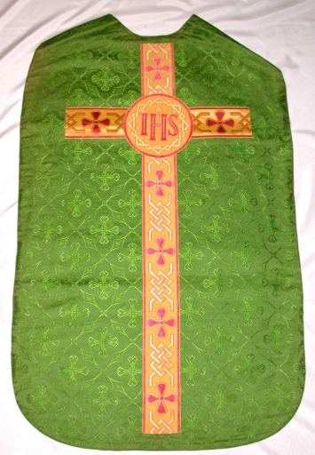 Ornement réversible 2 : chasuble, étole, manipule, voile de calice