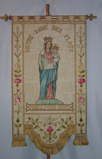 Bannière de procession : Vierge à l'Enfant, dite Notre-Dame des flots