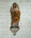 Statue sur culot sous dais : saint Joseph et l'Enfant