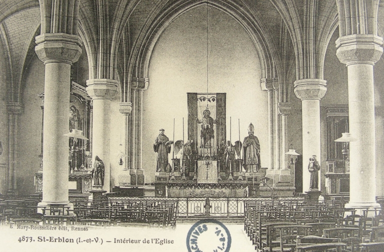 Eglise paroissiale Saint-Hermeland, place de l'Eglise (Saint-Erblon)