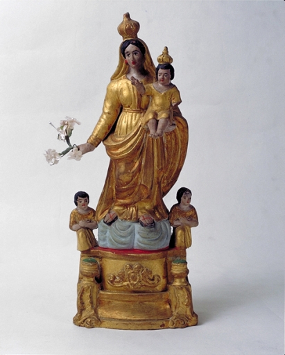 Statuette 2 : Vierge à l'Enfant, dite Notre-Dame du scapulaire