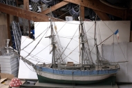 Maquette ex-voto de trois-mats goélette, dite Ave Maria