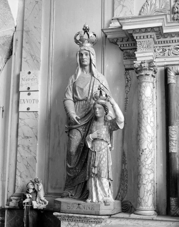 Statue : Éducation de la Vierge, église Saint-Étienne (Saint-Abraham)