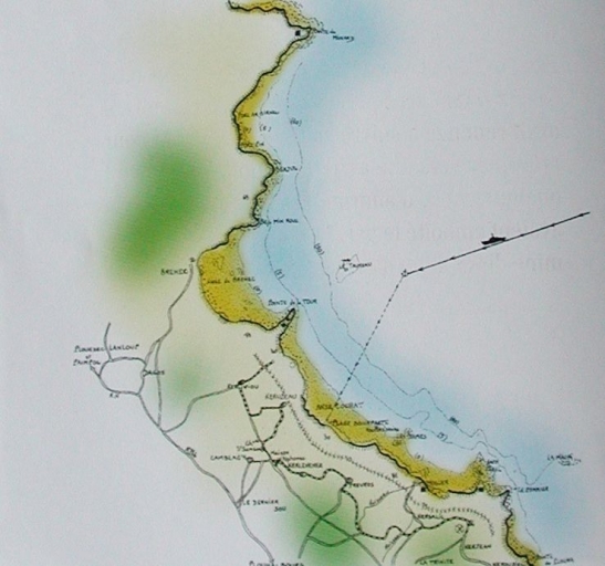 Ensemble commémoratif : réseau Shelburn, Camblac'h ; Kersauzon ; Anse Cochat ; Plage Bonaparte ; pointe de la Tour (Plouha)