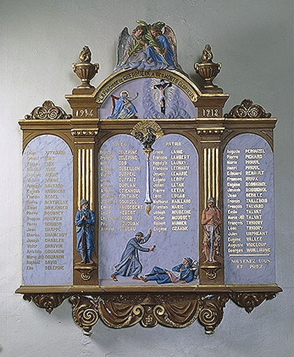 Tableau commémoratif des morts de la guerre de 1914-1918